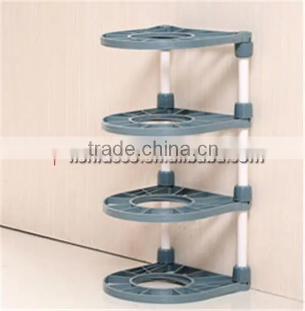 Four layer Plastic Kitchen Pans Rack