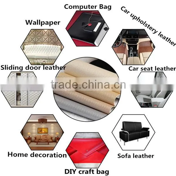 PVC leatherette material for furniture and upholstery, wallpaper usage