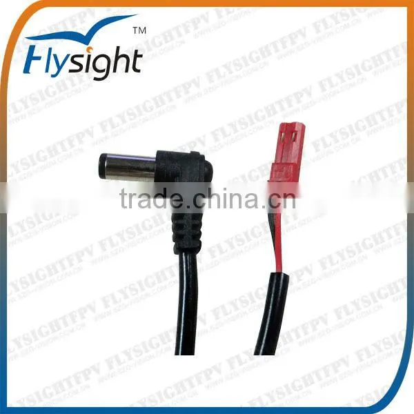 Wireless RX 90 degree angle head Power cable with Female JST connector