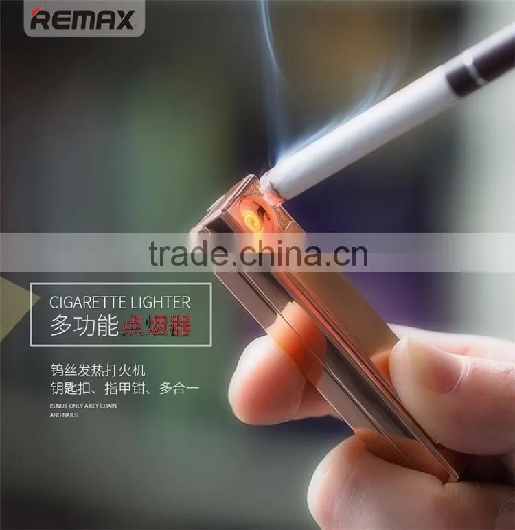 Remax usb Metal lighter /lighters smoking accessories /Electronic Key Chain cigarette lighter