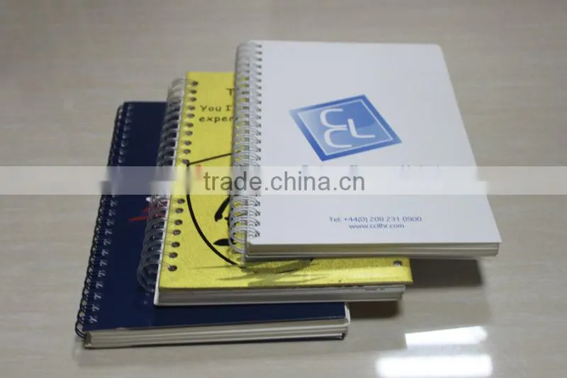 Custom printed debossed A5 spiral bound notebooks