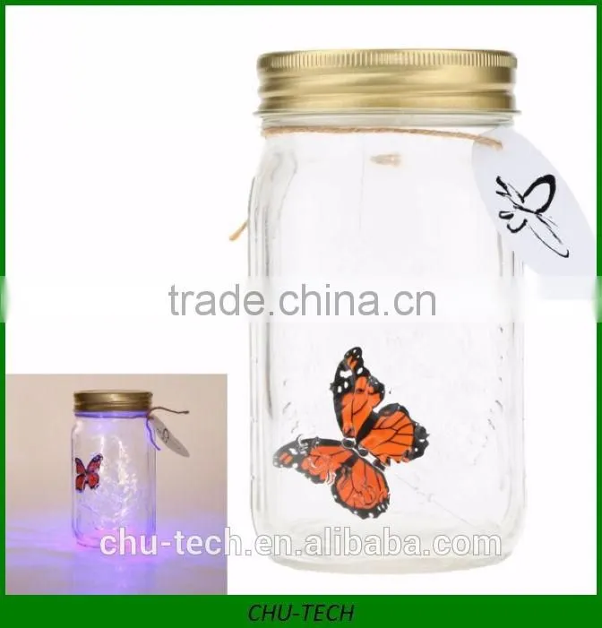 Electronic Butterfly Jar Butterfly Bottle with LED light