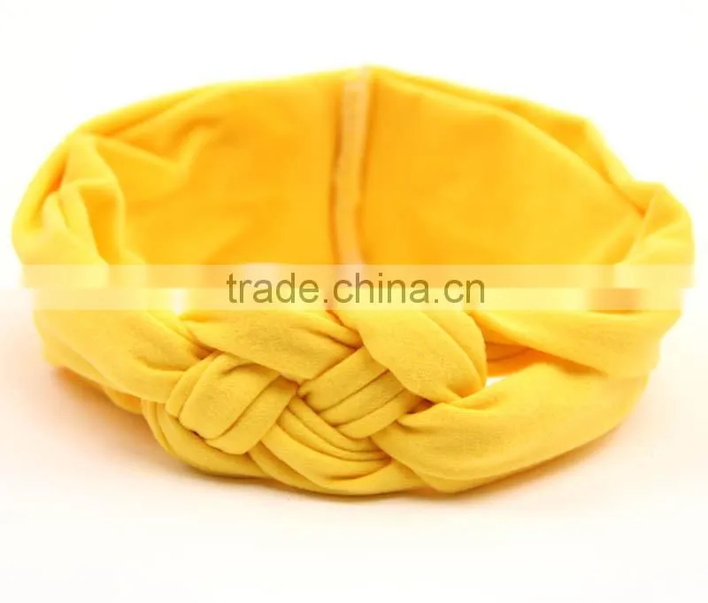 Fashion bow tie plain cotton headwrap,