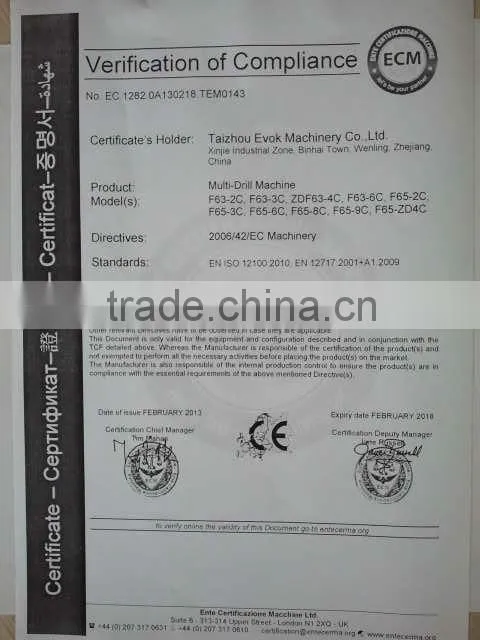 F65-6C automatic multi-drill machine