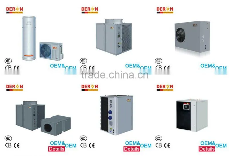 Deron with water pump inside, Daikin scroll compressor, R410a, with electric heating element