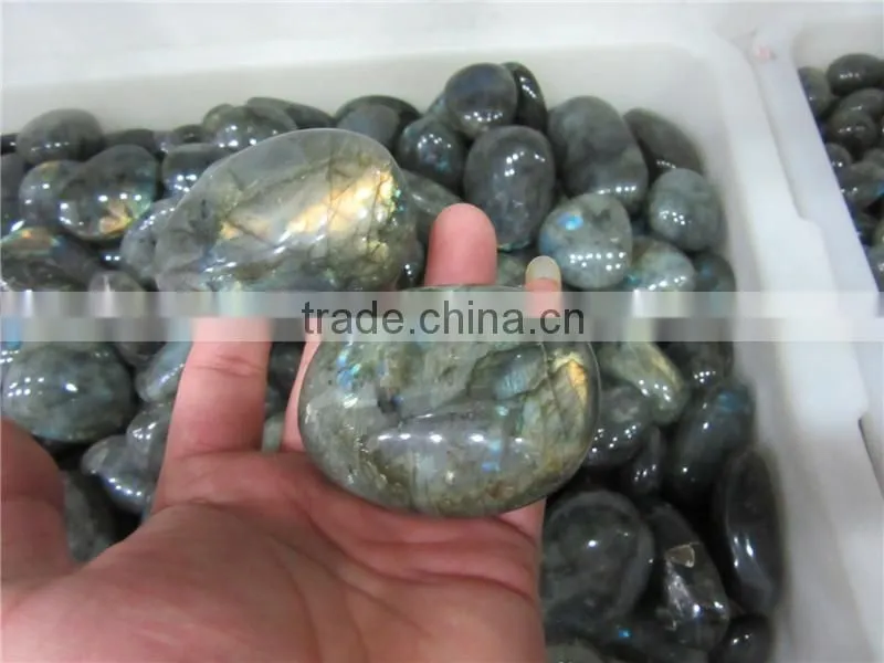New arrival customed blue labradorite quartz crystal eggs natural rough crystal