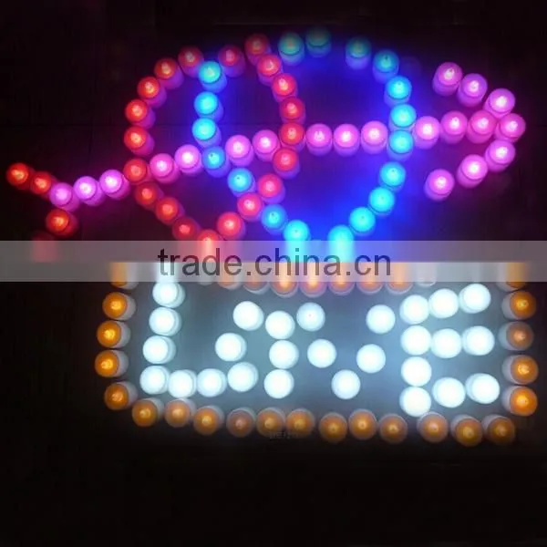 24Pcs / Box 7 Color Rechargeable Battery Operated Mini Tealight Candle LED