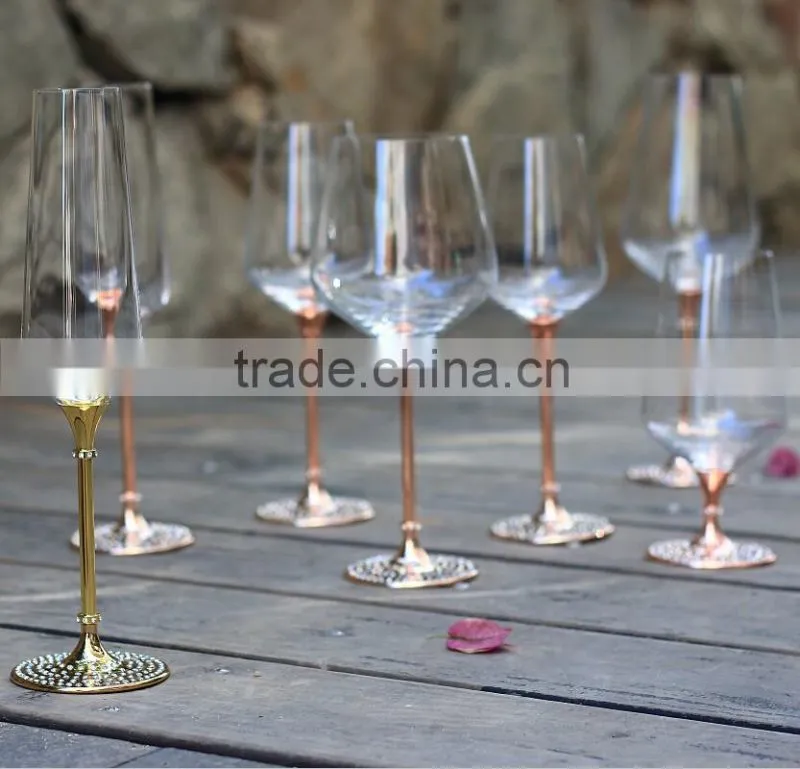 Glassware Manufacturer Handmade glass small red colour wine glass cup, beer mug for party decoration