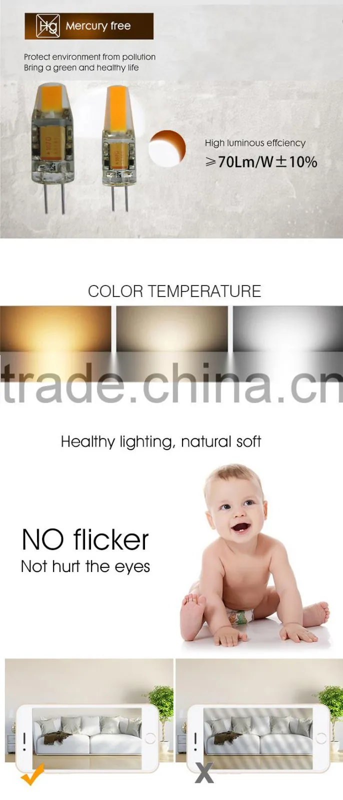 g4 led NEW 1.5W 2W CE ROHS COB led bulb g4