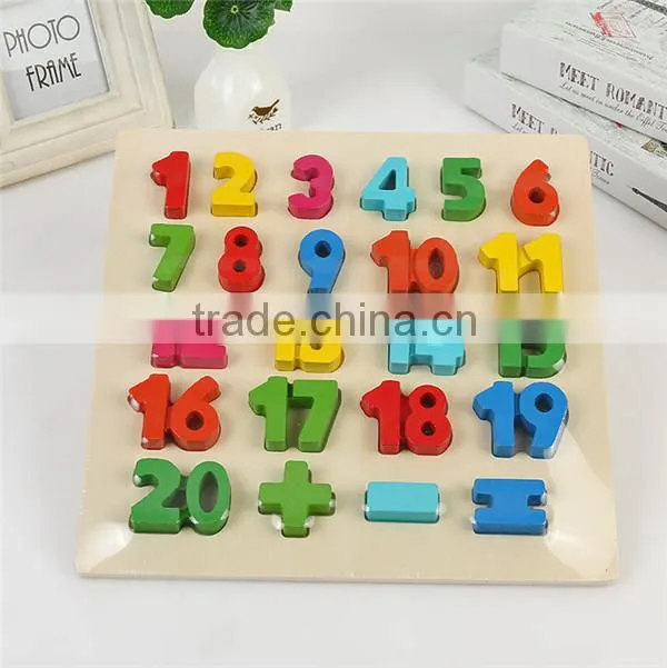 Wooden Training Aid Interesting Arabic Numerals Educational DIY Toy