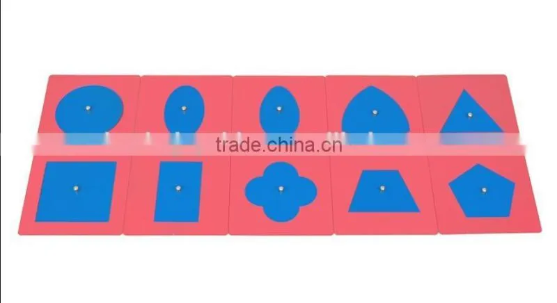 Wooden teaching toys for montessori metal insets with 2 Stands