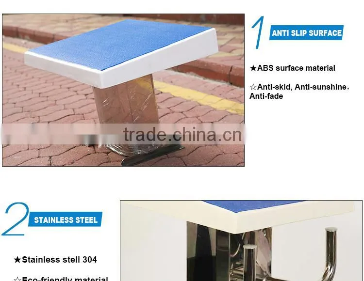 Swimming pool professional equipment for racing starting block and 1 step pool starting block