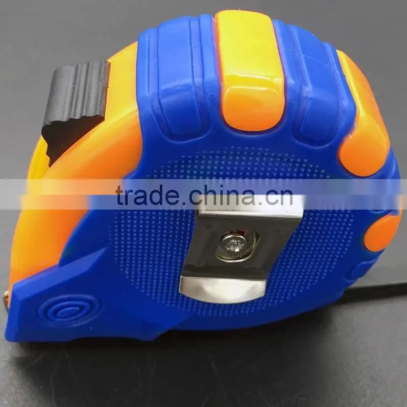 Beautiful color double locks measure tape auto lock steel measuring tape