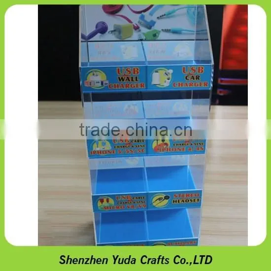 elegant design acrylic phone display stands for shop, plexiglass pos display stand, lucite point of sale display