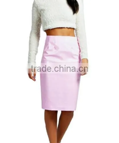 Stylish Lady Women's New Fashion Sexy Slim Shiny PVC PVC Pencil Skirt