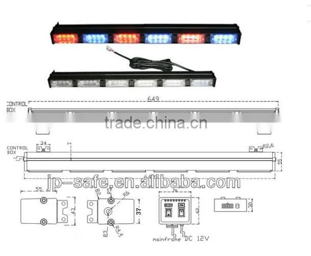 Led Warning Light/Led stick traffic advisor/Led strobe light bar LTDG9111B-6