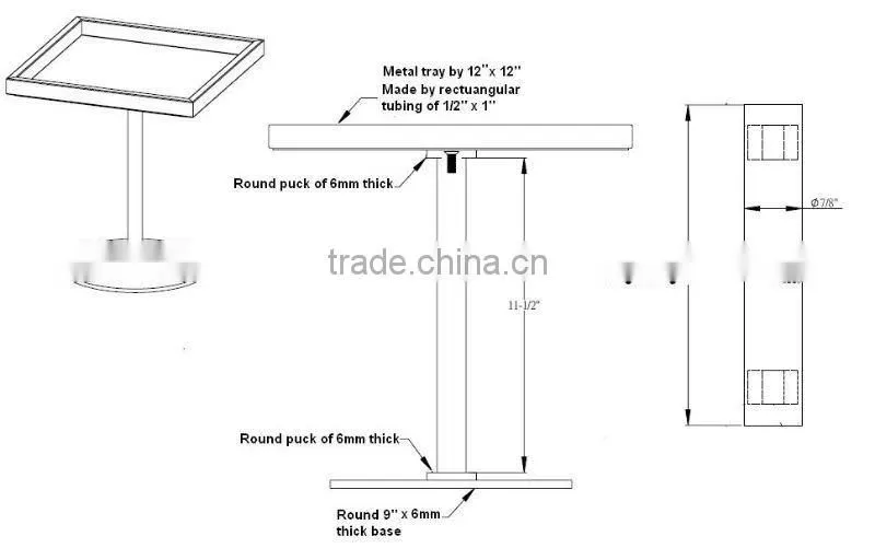 Metal tray display riser stand/ Store fixture metal riser stand
