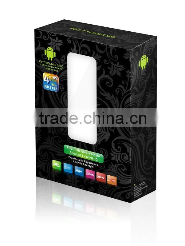 2013 Hot Android mini samrt TV stick DM806 OS 4.2 Dual core smart Dongle RK3066 blue and white porcelain made in china fatory