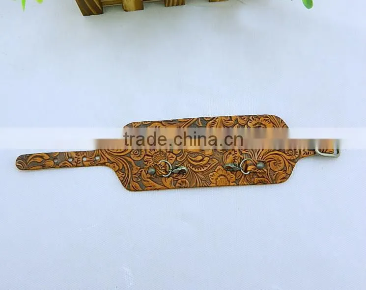 Vintage handmade cheap leather watch bracelet for men