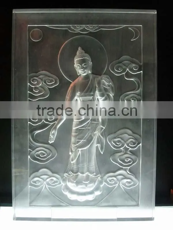 WF017 crystal buddha statues--happy buddha statue