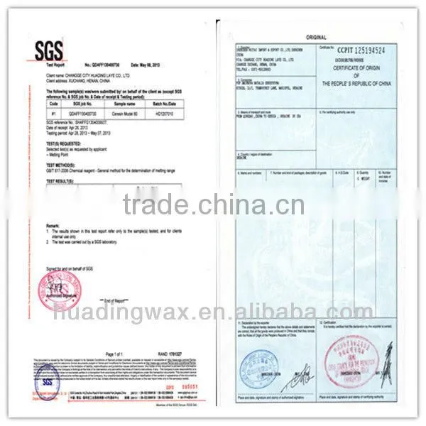 wax factory sale high qulity 2014 new C11H14N2 Ceresine wax