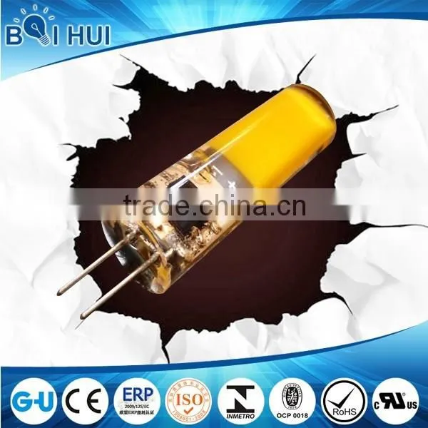 Super brightness 360 degree indoor g4 cob led bulb, 2w led lamp g4 with high lumen