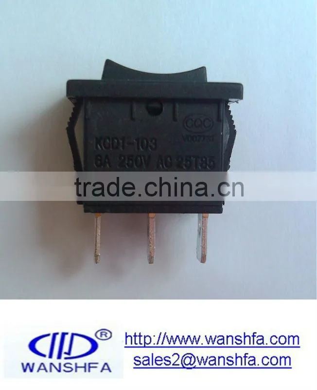 3 way rocker switch KCD1-103