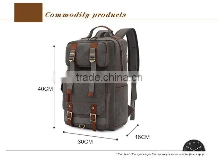 Vinrage Style Wholesale Custom Brand Logo Canvas Backpack FS261