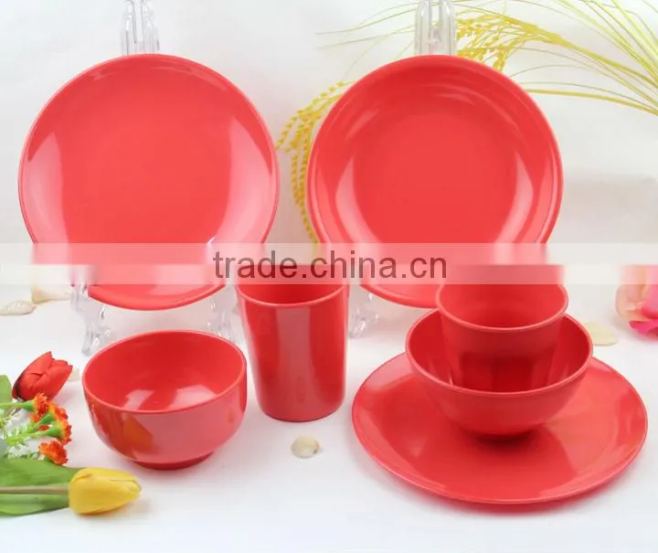 food grade melamine colorful dinner set