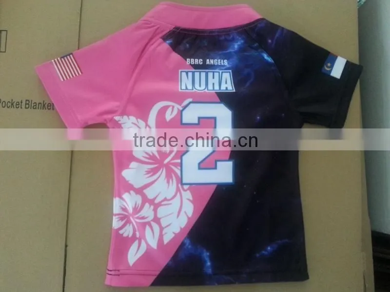 high quality customized rugby jersey,hot sale sublimation rugby jersey made in China