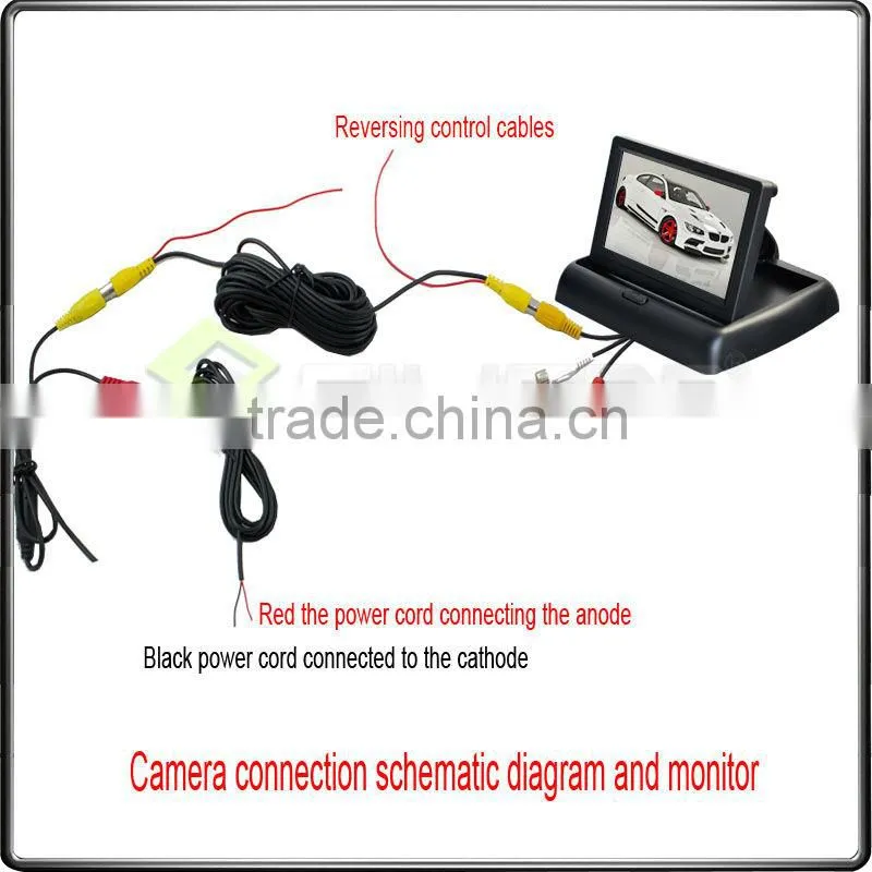 Good Quality 4.3 inch TFT LCD digital foldable in car monitors 480*272