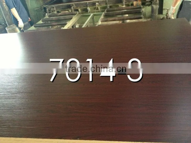 Two sided black walnut melamine mdf board 18mm from Linyi