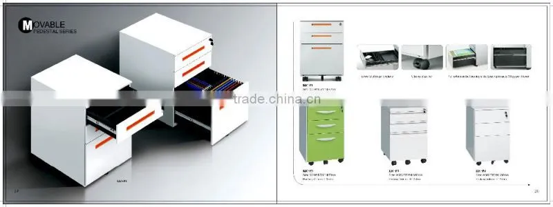 Office compact filing drawer cabinet/Movable Drawer Pedestals