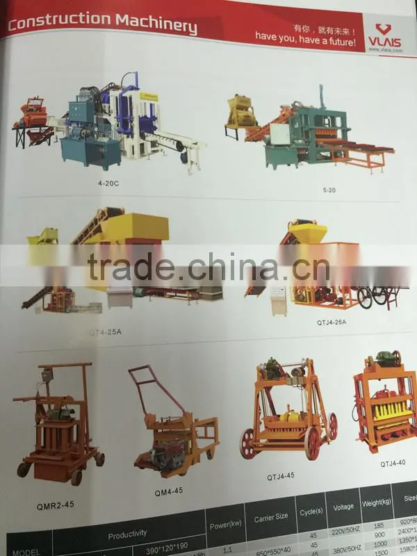 Guangzhou manufacturer fully automatic cement block making machine QTJ4-26 paving block making machine
