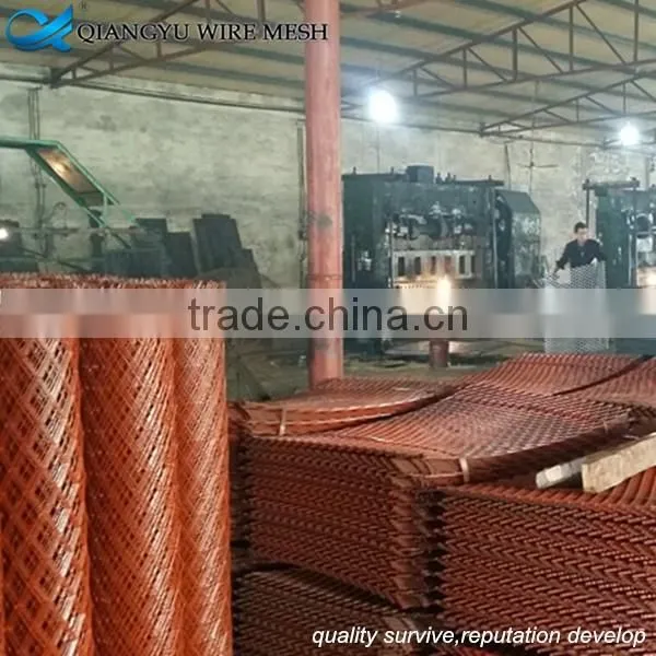 flat expanded metal mesh,4mm thick low carbon steel expanded metal mesh
