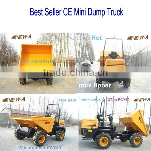2016 hot sale 3ton 4WD FCY30 mini dumper