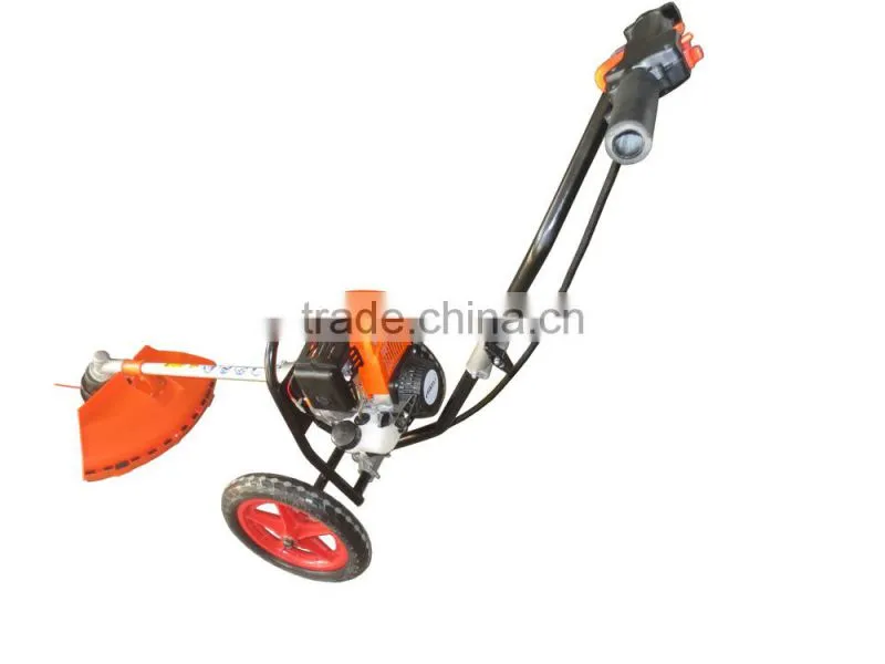 4 stroke wheeled brush cutter hand push grass trimmer