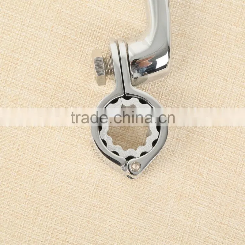 1 1/4" Bar 25 30 35 Long Angled Adjustable Highway Peg Mount For Suzuki Kawasaki