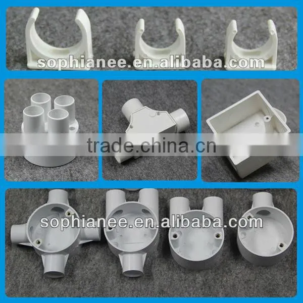 White Rigid Plastic PVC Electrical Conduits