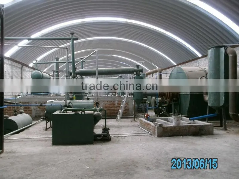 Hot sell in Romania! waste tires to oil machine