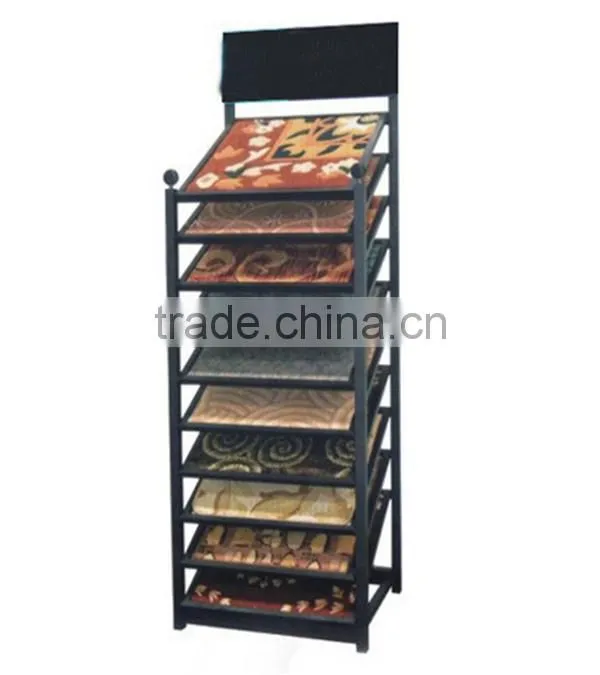 Free-Standing Portable Hanging rug Display Metal Rack