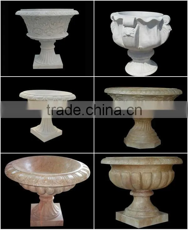 Garden Decorative Natural Stone Flowerpot