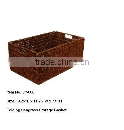 Seagrass weaving basket wall basket with handle