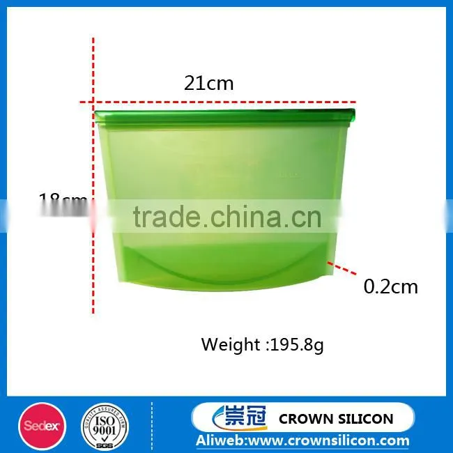 Food Grade Silicone Vacuum seal food bags,resealable vacuum silicone food storage bag