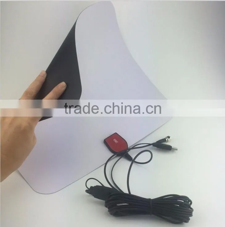 Factory HD Clear Digital Indoor TV Antenna, Free To Air Flat Amplified TV Antenna 50miles Range Strong Signal America TV Antenna