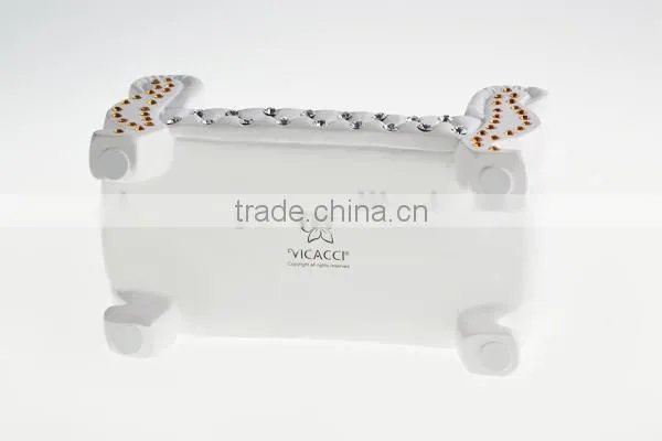 New Design Porcelain Modern Black Perfume Bottle with crystals from swarovski