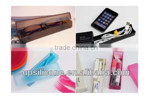 multi-function silicone soft pencil case pencil box