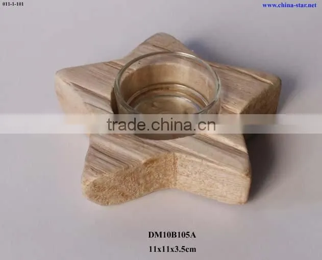 drift wood tealight stand