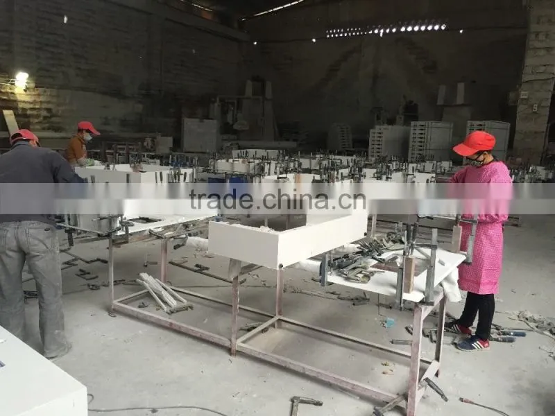 New Package Granite Vanity Top Carrara white with Ceramic Sink