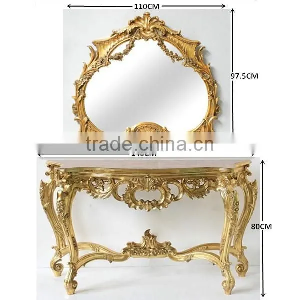 Living Room Furniture Set Italian Design Console Table With Framed Mirror